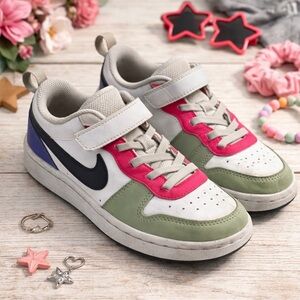 Nike Shoes Size 1 Youth Court Borough Low Recraft Tricolored Used